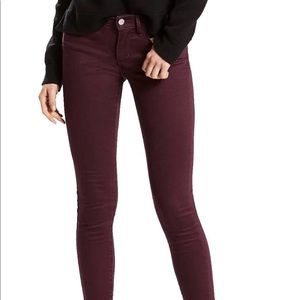 Levi’s Burgundy Super Skinny Jeans